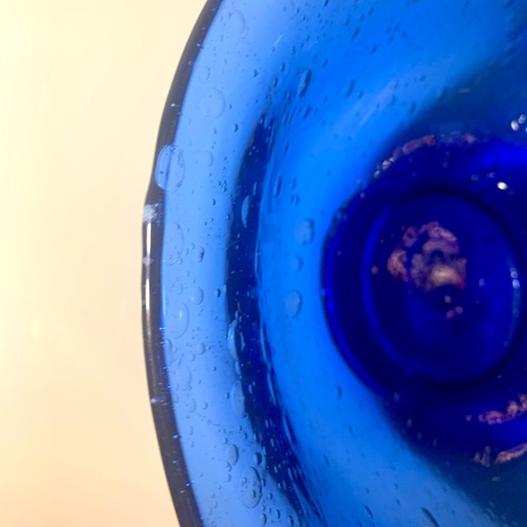 Murano Bubble Art Glass 11” Serving or Fruit Bowl - Picture 4 of 11